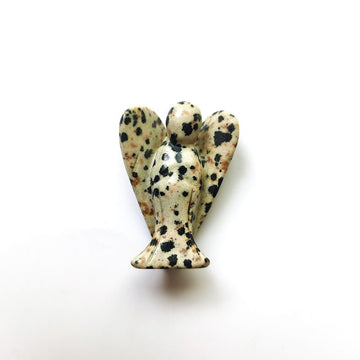 Dalmatian Jasper Angel 1.5 Inch GEMROCKY-Carvings-