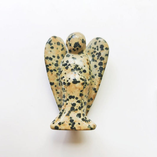 Dalmatian Jasper Angel 2 Inch GEMROCKY-Carvings-