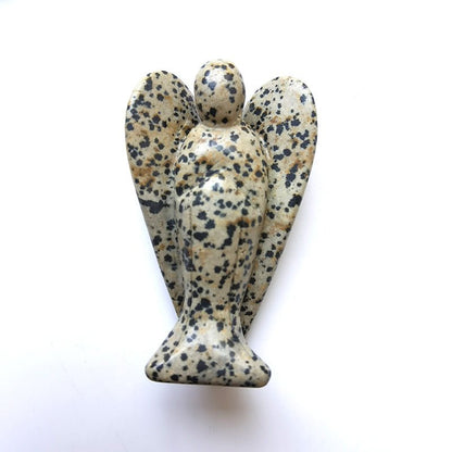 Dalmatian Jasper Angel 3 Inch GEMROCKY-Carvings-