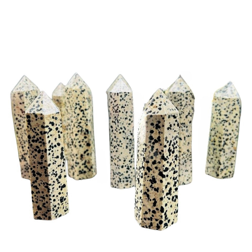 Dalmatian Jasper Point Wands GEMROCKY-Point Wands-