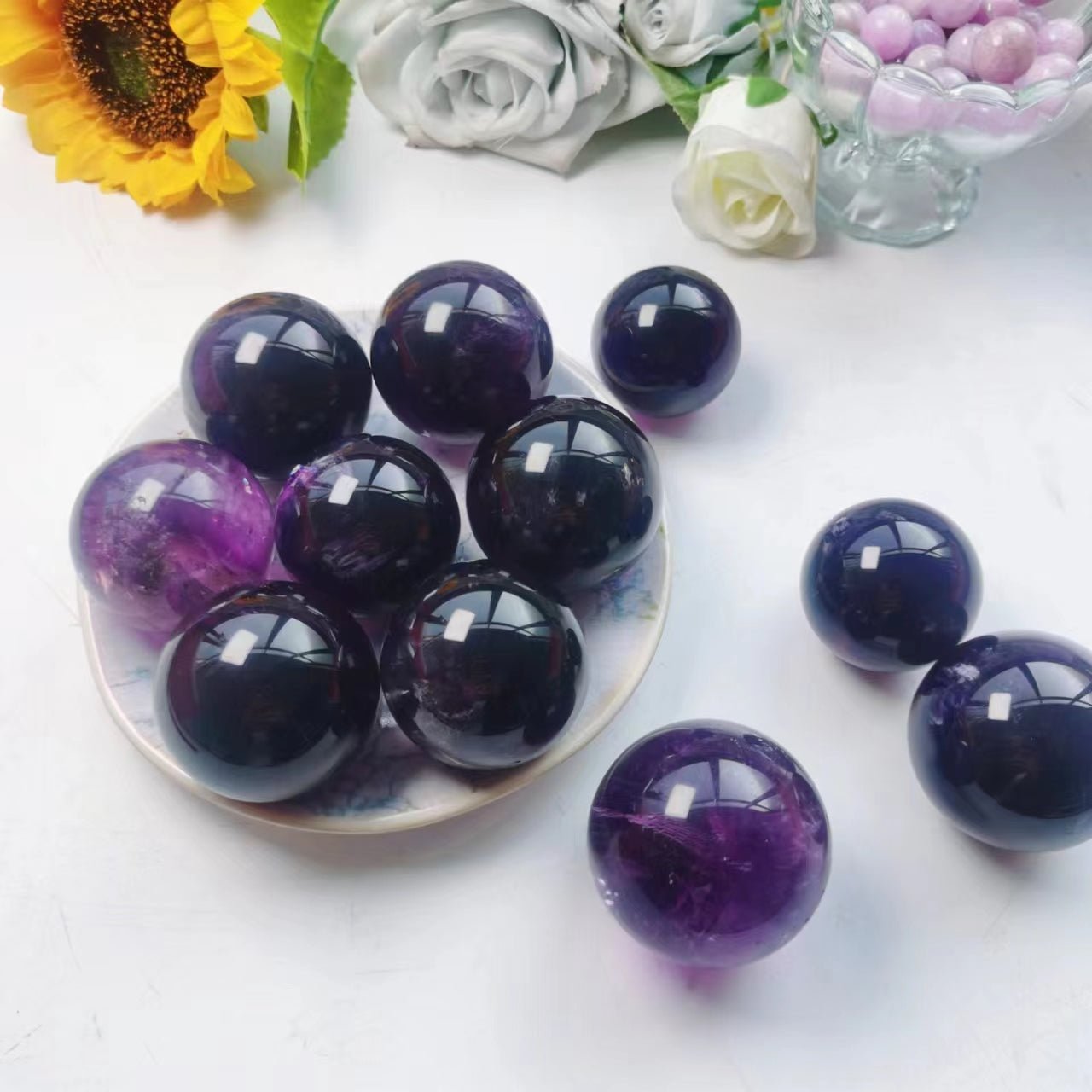 Dark Amethyst Spheres GEMROCKY-Spheres-