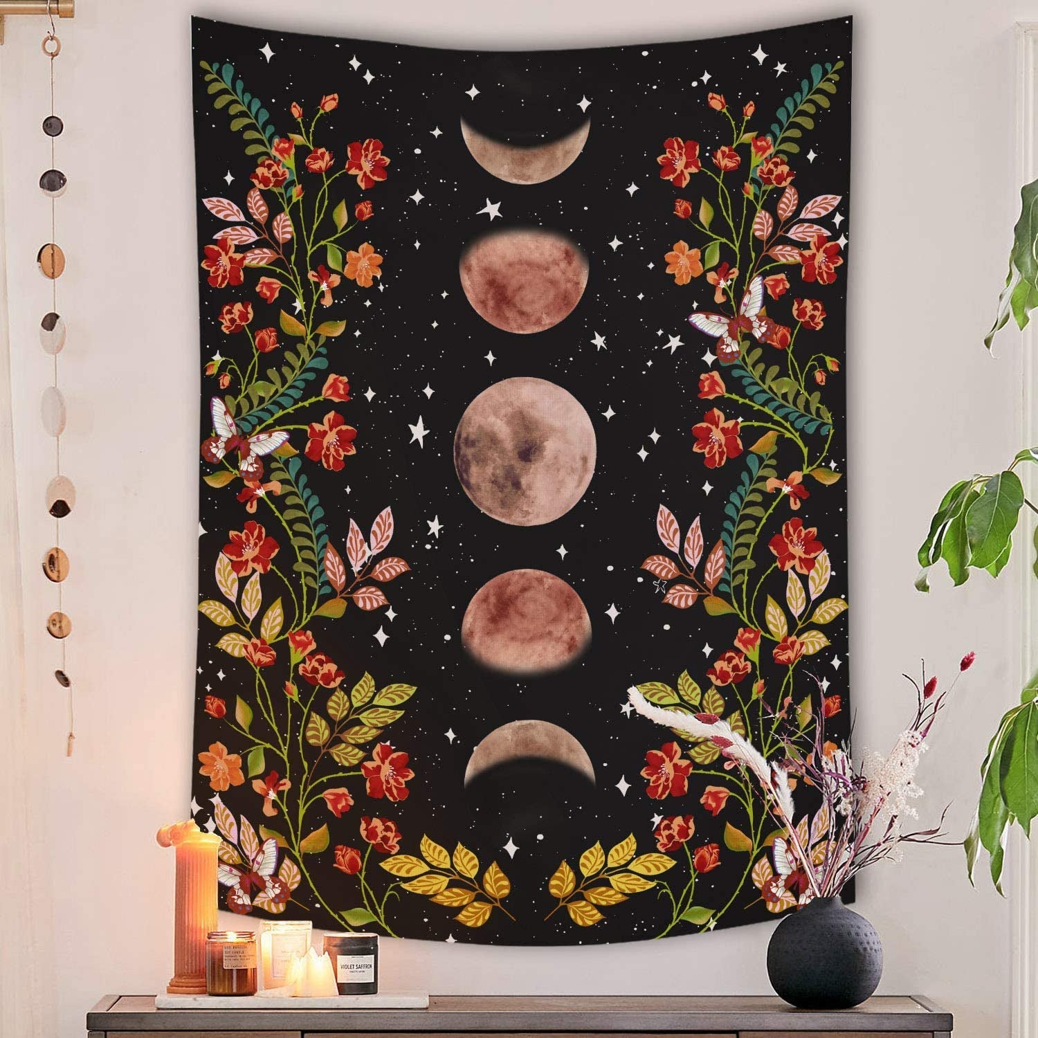 Decor Background Cloth Bohemian Style Tarot Tapestry GEMROCKY-Decoration-73*95cm (brushed hair)-MOON PHASE-