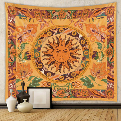 Decor Background Cloth Bohemian Style Tarot Tapestry GEMROCKY-Decoration-73*95cm (brushed hair)-SUN GOD-