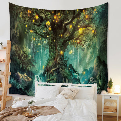 Decor Background Cloth Elder Life Tree Tapestry GEMROCKY-Decoration-