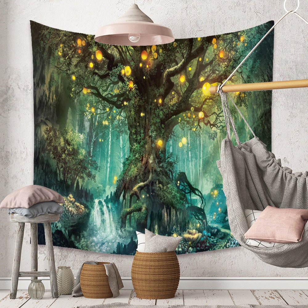 Decor Background Cloth Elder Life Tree Tapestry GEMROCKY-Decoration-