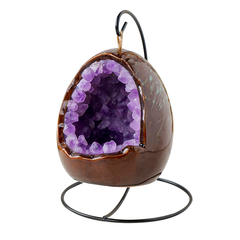 Dinosaur Eggs Crystal Cluster Lamp Bedside Light Home Ornaments GEMROCKY-GEMROCKY