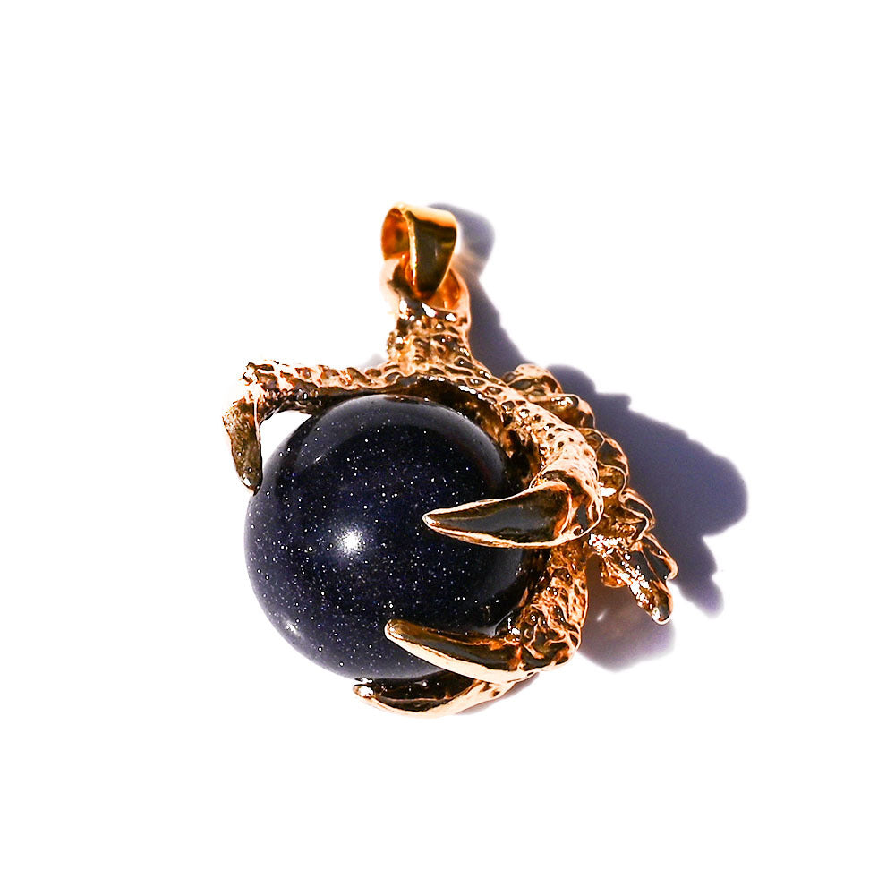 Dragon Claw Ball Pendants for Necklace GEMROCKY-Jewelry-Blue Sandstone Golden-