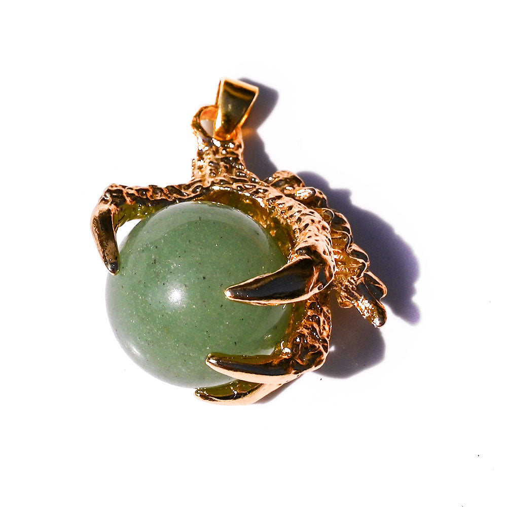 Dragon Claw Ball Pendants for Necklace GEMROCKY-Jewelry-Green Aventurine Golden-