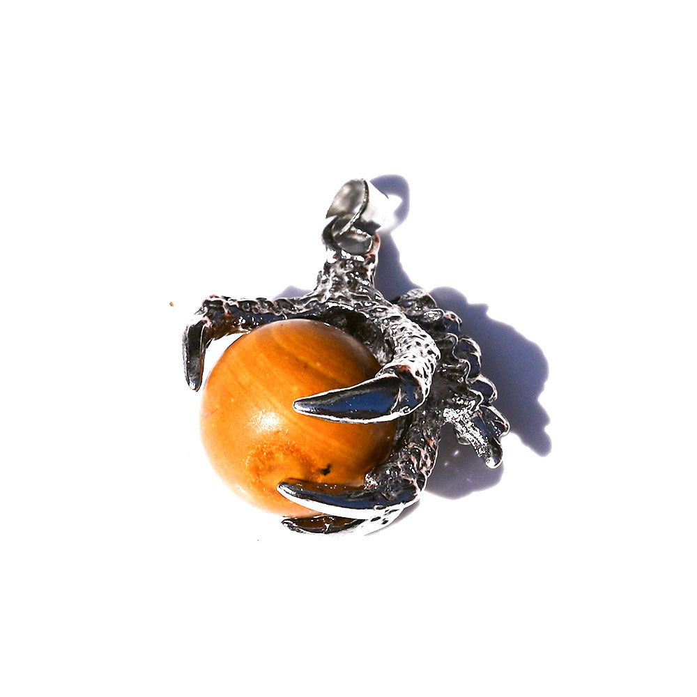 Dragon Claw Ball Pendants for Necklace GEMROCKY-Jewelry-Picture Jasper Silver-