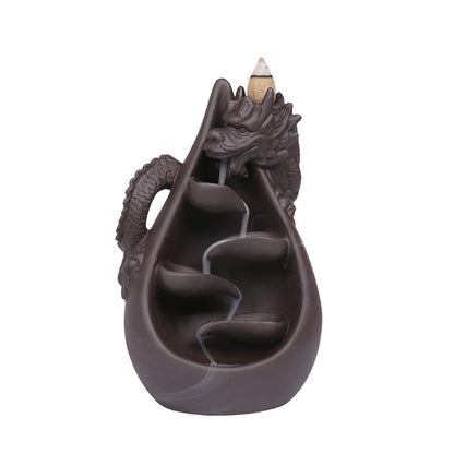 Dragon Waterfall Carving Backflow Incense Burner Home Decor Ornaments GEMROCKY-Psychic-