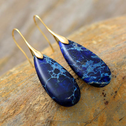 Emperor Stone Bohemian Water Eardrop Earrings GEMROCKY-Jewelry-