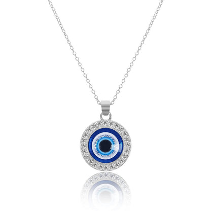 Evil Eye Silver Golden Color Pendant Necklace GEMROCKY-Jewelry-1-