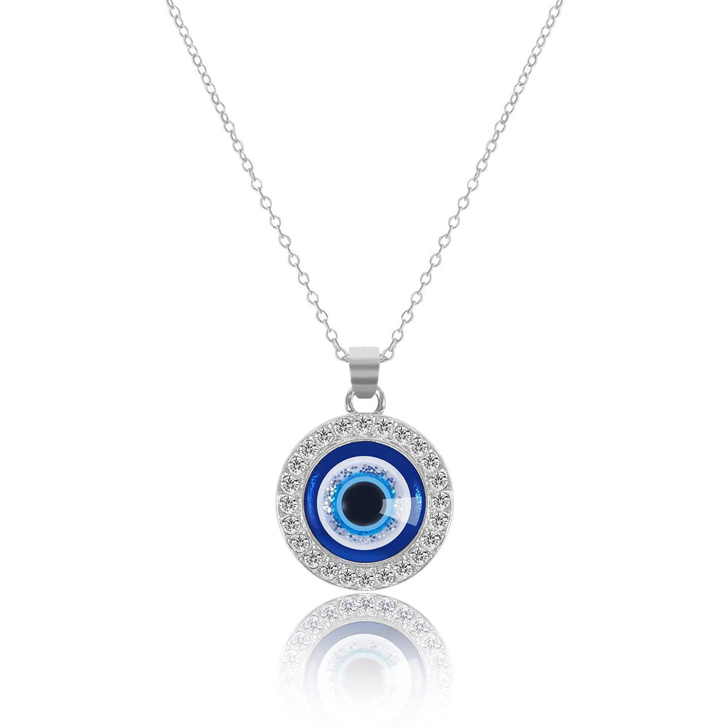 Evil Eye Silver Golden Color Pendant Necklace GEMROCKY-Jewelry-1-
