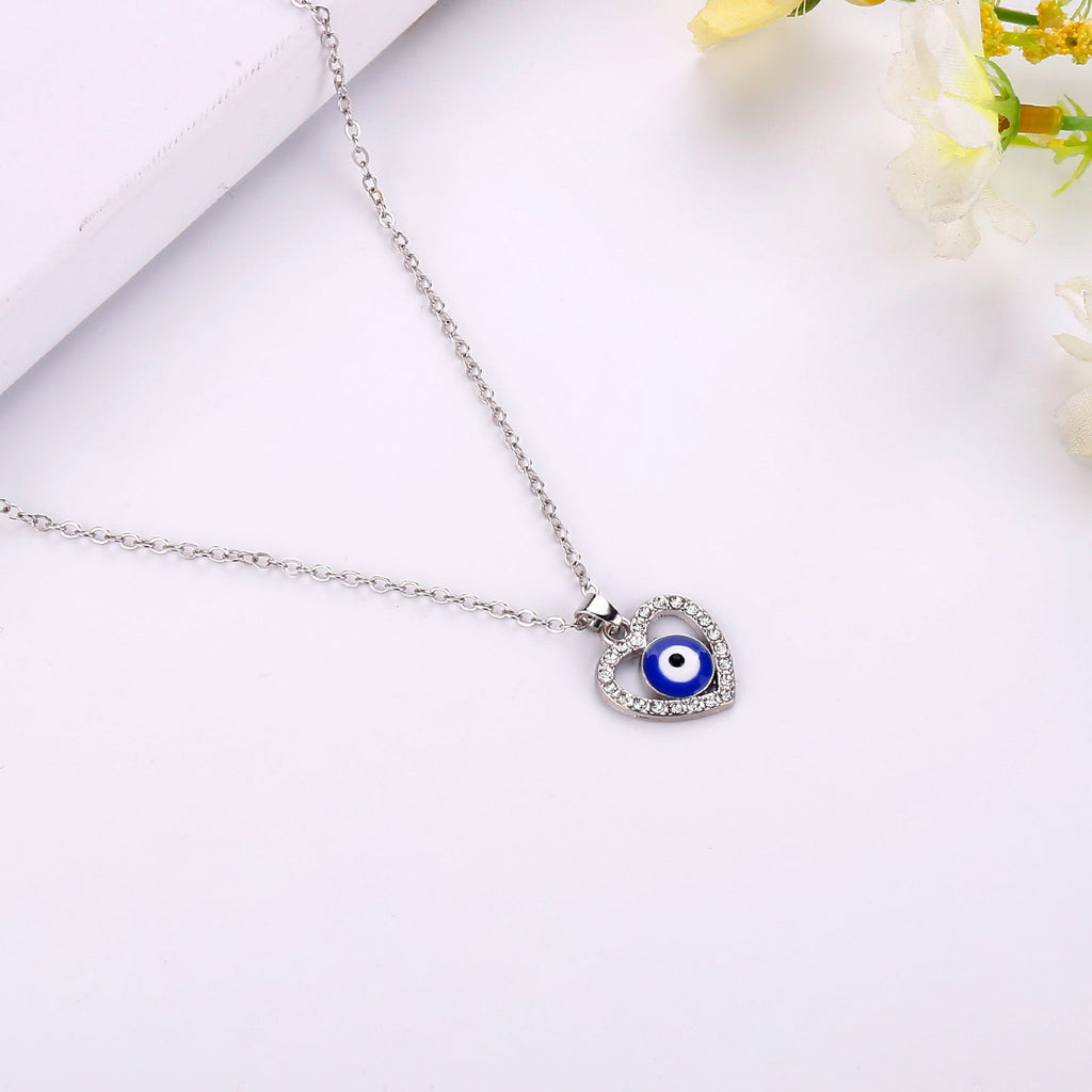 Evil Eye Silver Golden Color Pendant Necklace GEMROCKY-Jewelry-10-