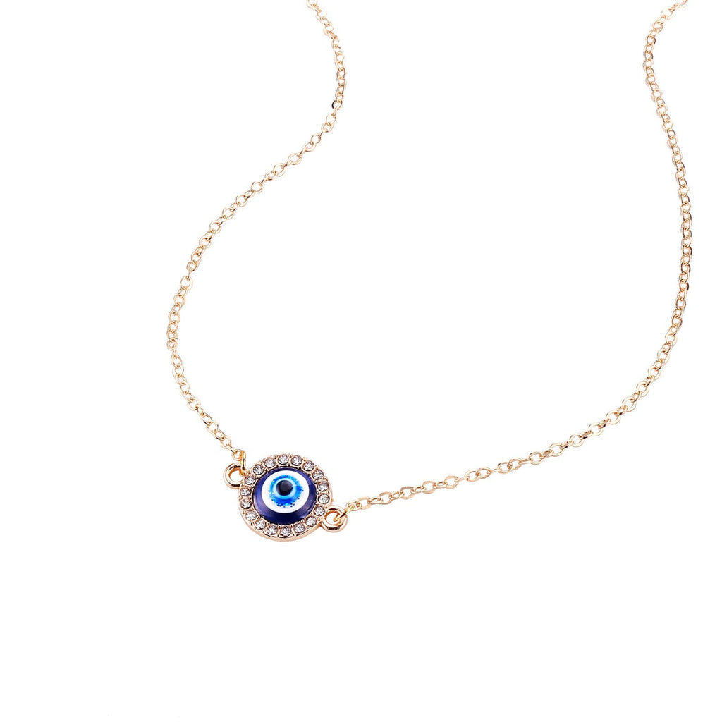 Evil Eye Silver Golden Color Pendant Necklace GEMROCKY-Jewelry-5-