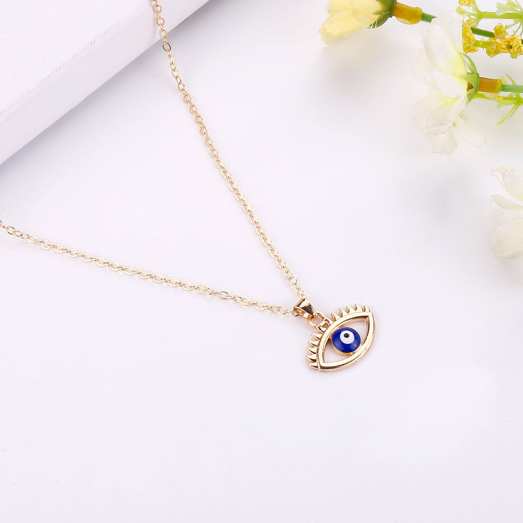 Evil Eye Silver Golden Color Pendant Necklace GEMROCKY-Jewelry-7-