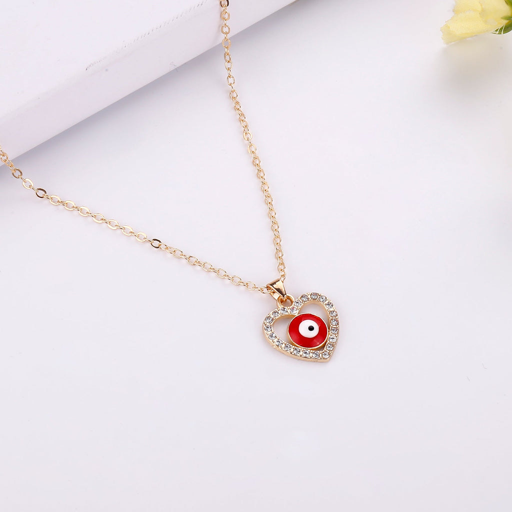 Evil Eye Silver Golden Color Pendant Necklace GEMROCKY-Jewelry-8-