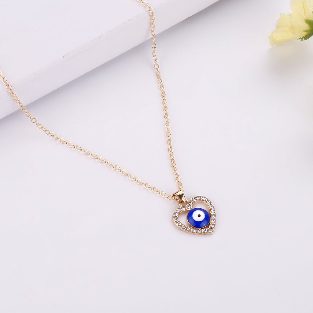 Evil Eye Silver Golden Color Pendant Necklace GEMROCKY-Jewelry-9-