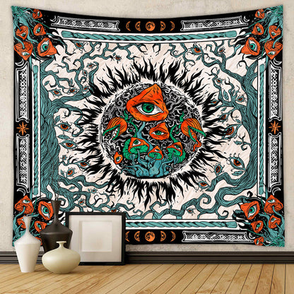 Eye Mushroom Forest Background Cloth Decor Tapestry GEMROCKY-Decoration-