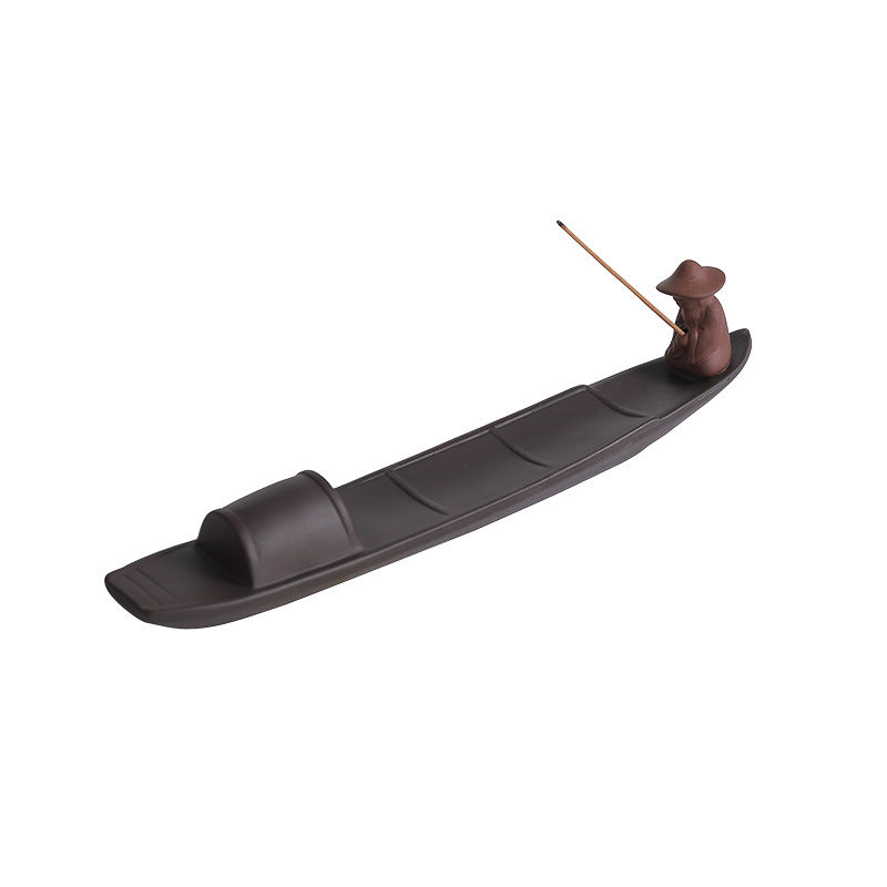 Fishing Fisherman Stick Incense Burner Tray Home Decor Ornaments GEMROCKY-Psychic-