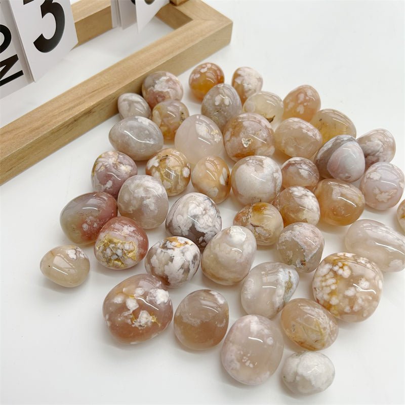 Flower Agate Tumble Stones GEMROCKY-Tumbles-