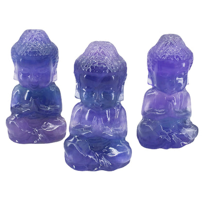 Fluorite Budda 7cm Carvings GEMROCKY-Carvings-