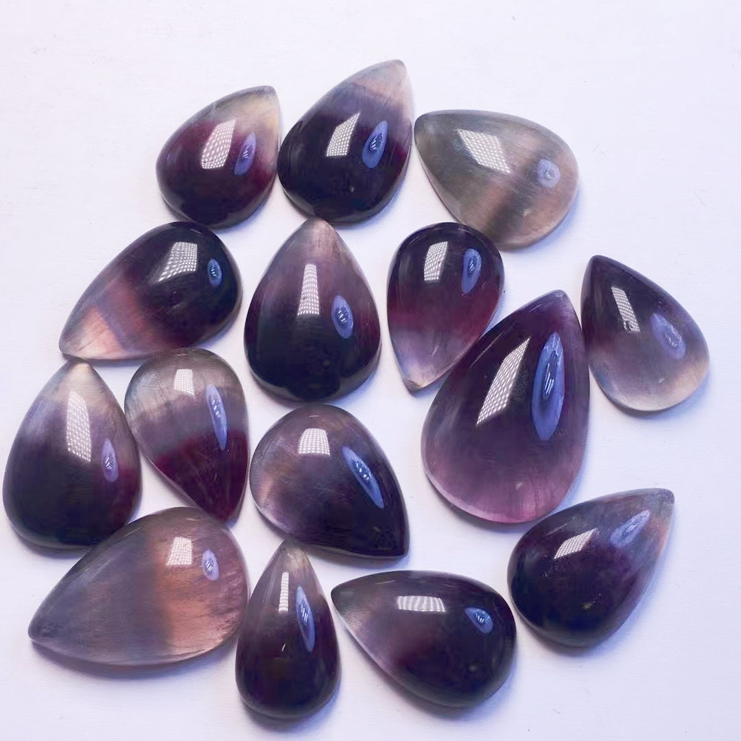 Fluorite Multi Styles of Super Mini Carvings GEMROCKY-Carvings-Waterdrop 22mm-