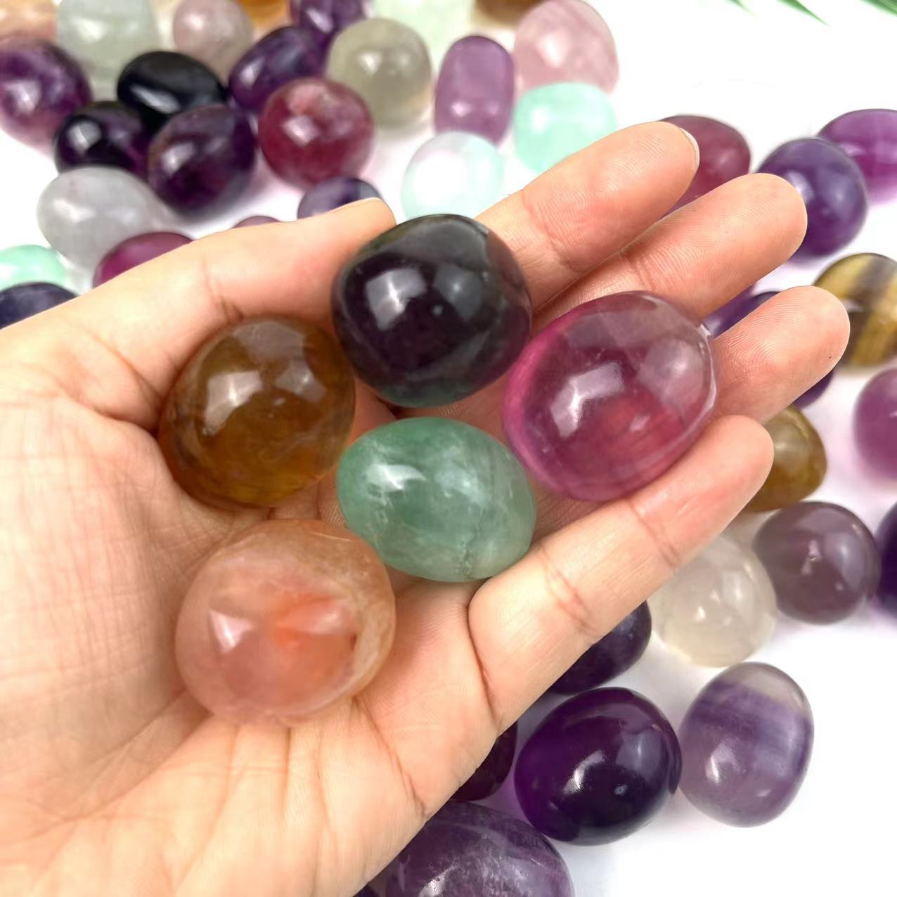 Fluorite Tumble Stones GEMROCKY-Tumbles-