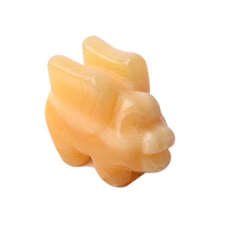 Flying Pig Crystal 4.5cm Carvings GEMROCKY-Carvings-Yellow Jade-