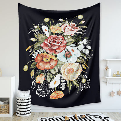 Garden Flowers Background Cloth Bohemian Style Decor Tapestry GEMROCKY-Decoration-