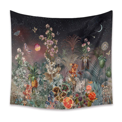 Garden Flowers Background Cloth Bohemian Style Decor Tapestry GEMROCKY-Decoration-73*95cm-4-