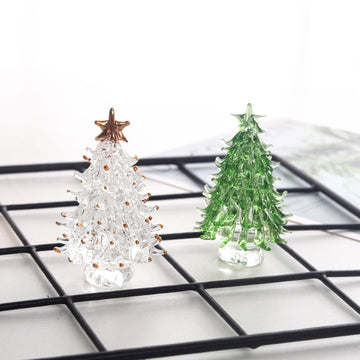 Glass Christmas Tree Holiday Ornaments GEMROCKY-Decoration-