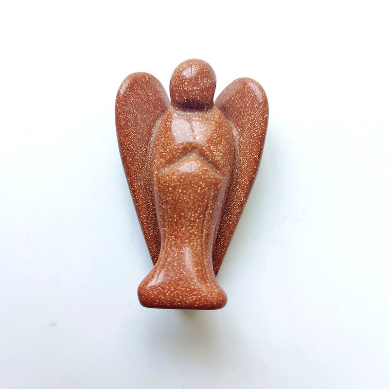 Gold Sandstone Angel 2 Inch GEMROCKY-Carvings-