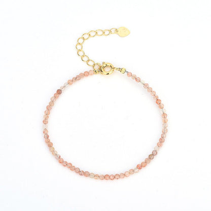 Gold Strawberry Quartz 2.5mm Facet Bracelets GEMROCKY-Jewelry-