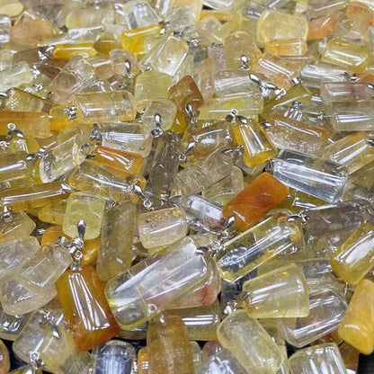 Golden Rutile Quartz Pendants for Necklace GEMROCKY-Jewelry-