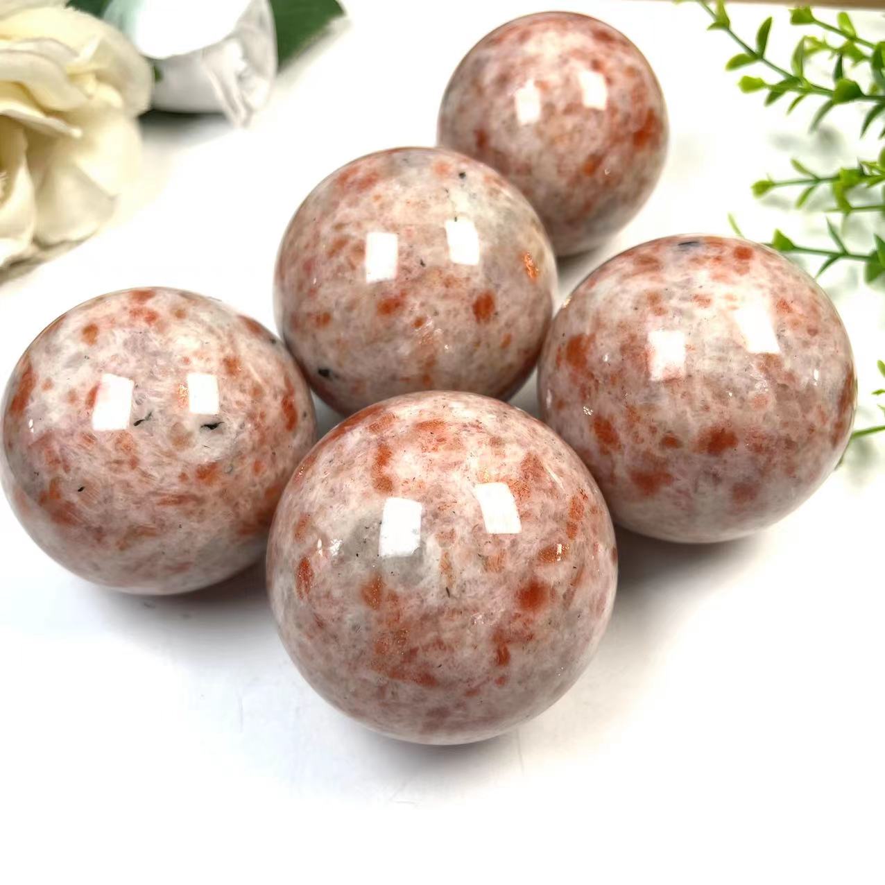 Golden Sunstone Spheres GEMROCKY-Spheres-