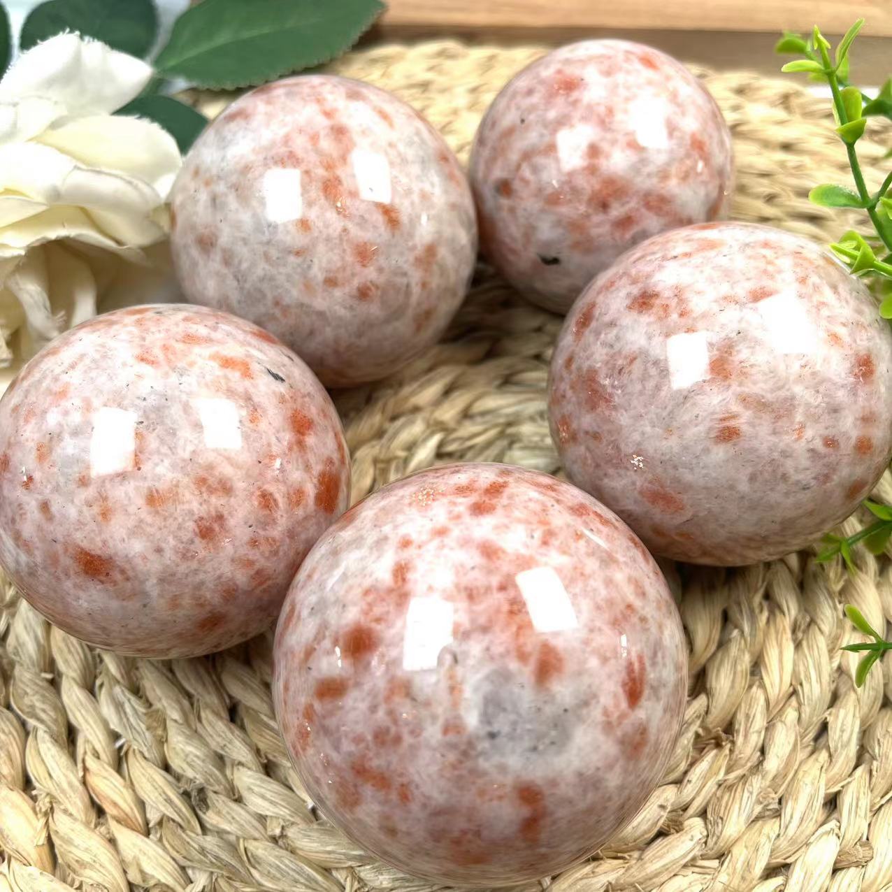 Golden Sunstone Spheres GEMROCKY-Spheres-