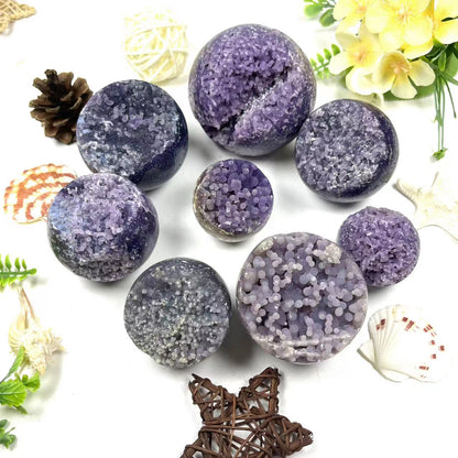 Grape Agate Spheres GEMROCKY-Spheres-