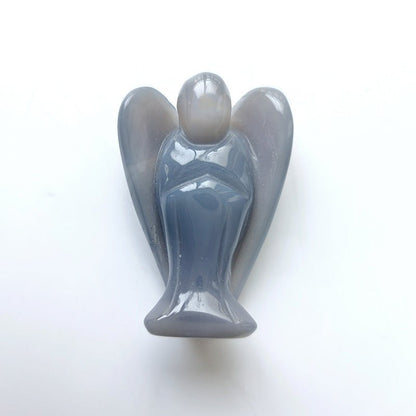 Gray Agate Angel 2 Inch GEMROCKY-Carvings-