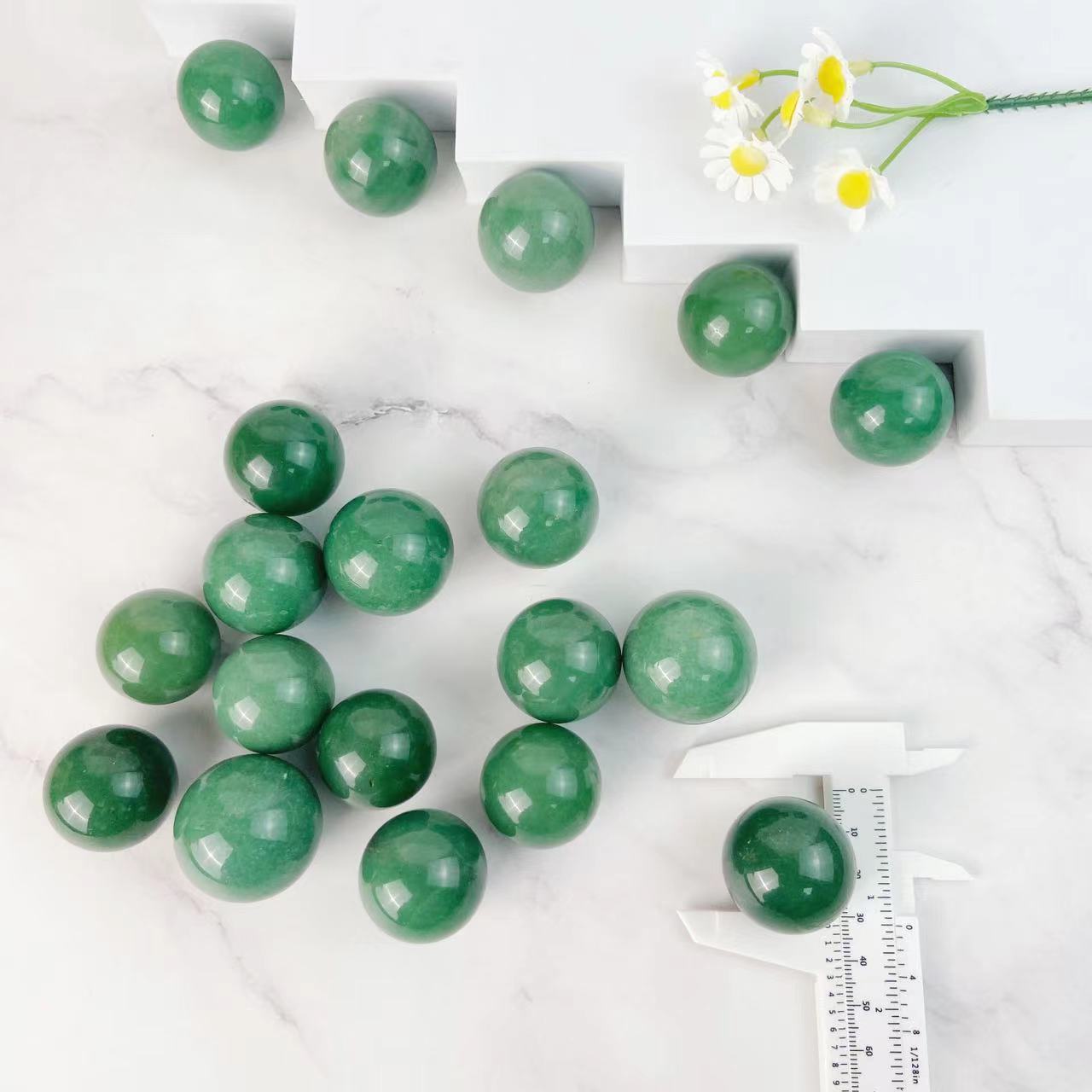 Green Aventurine Mini Spheres GEMROCKY-Spheres-