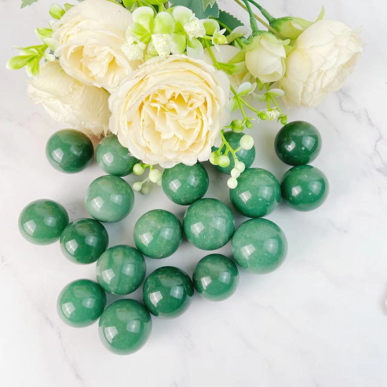 Green Aventurine Mini Spheres GEMROCKY-Spheres-