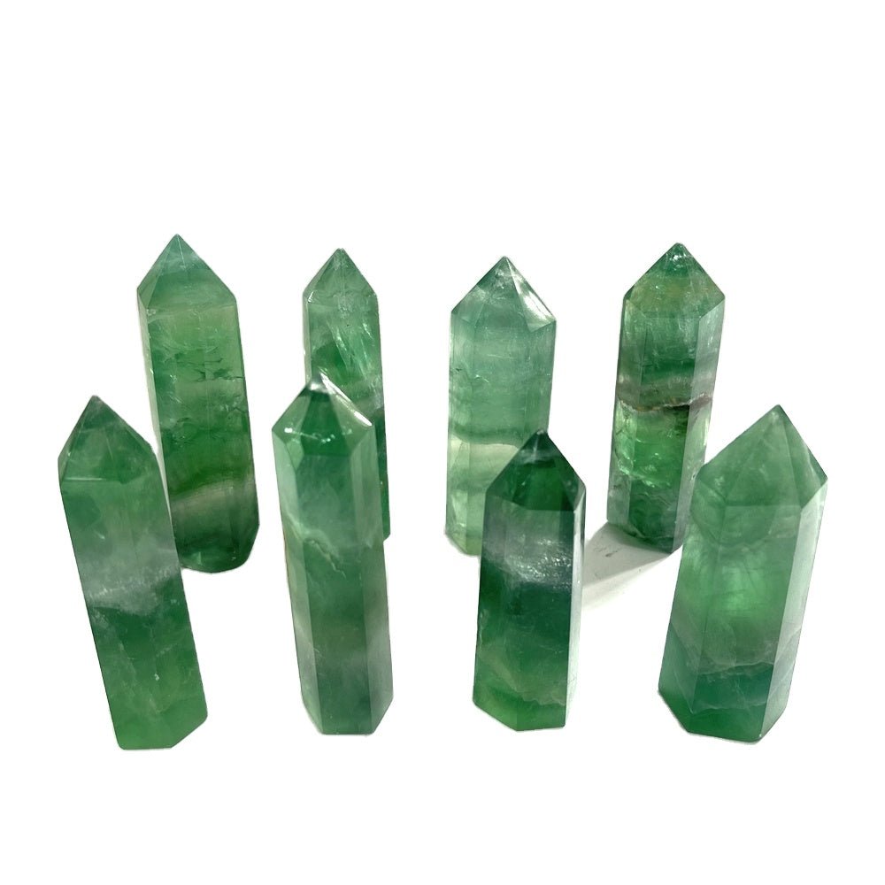 Green Fluorite Point Wands GEMROCKY-Point Wands-