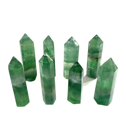 Green Fluorite Point Wands GEMROCKY-Point Wands-