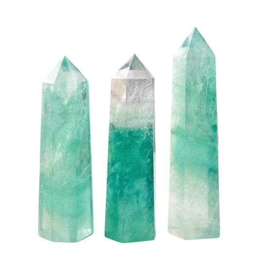 Green Fluorite Point Wands GEMROCKY-Point Wands-