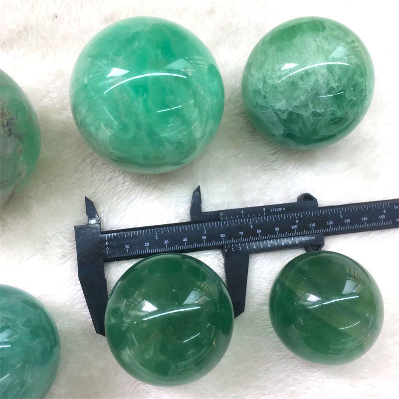 Green Fluorite Spheres GEMROCKY-Spheres-