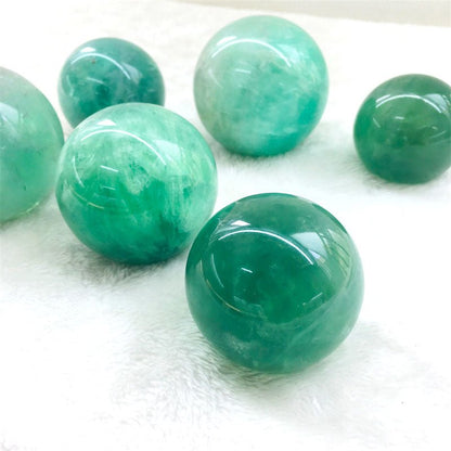 Green Fluorite Spheres GEMROCKY-Spheres-