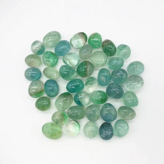 Green Fluorite Tumble Stones GEMROCKY-Tumbles-