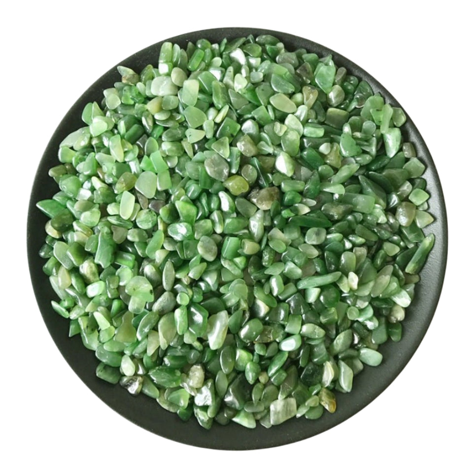 Green Jade Chips GEMROCKY-Tumbles-