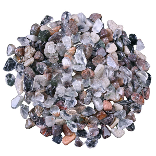 Green Phantom Quartz Chips GEMROCKY-Tumbles-