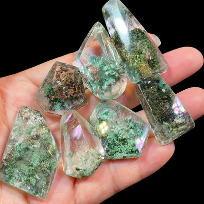 Green Phantom Quartz Irregular Pendants GEMROCKY-Jewelry-